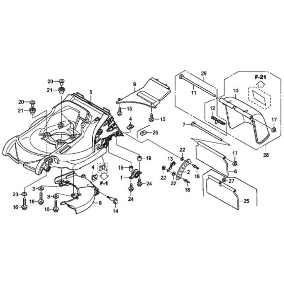 Cutter Housing for Honda HRX426C - PXE Lawn Mower