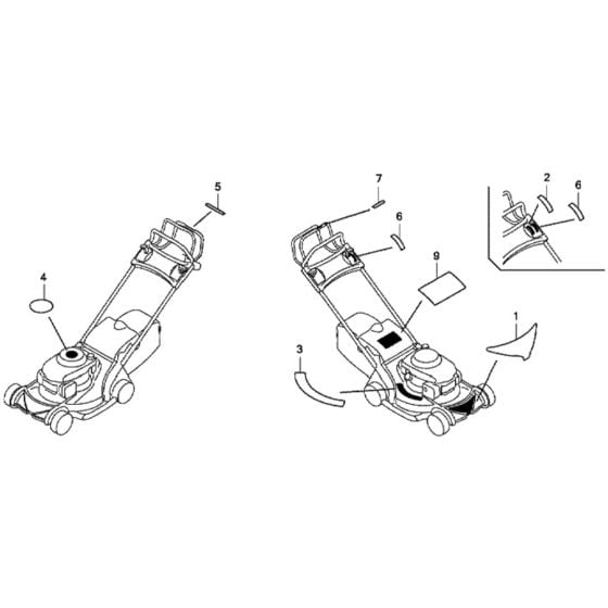 Label for Honda HRX426C - PXE Lawn Mower