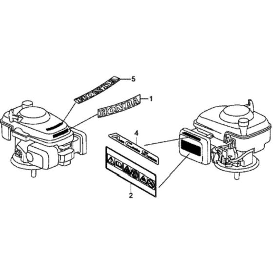 Label for Honda HRX426C - SDE Lawn Mower