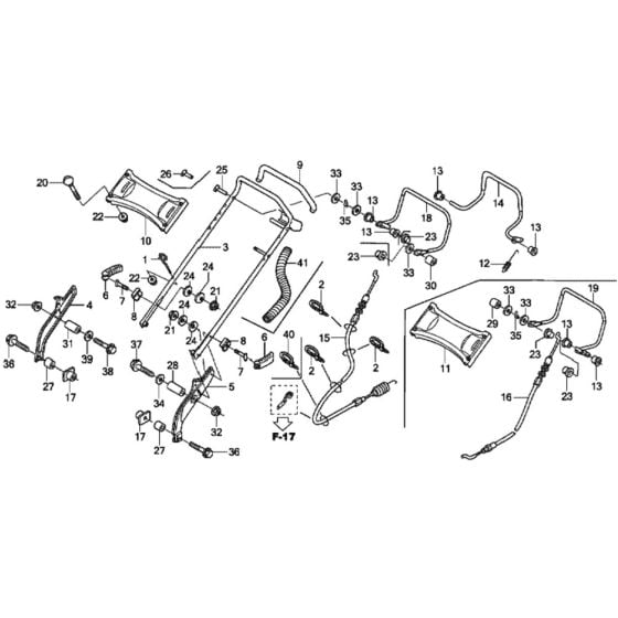 Handle Pipe for Honda HRX426C - SDE Lawn Mower