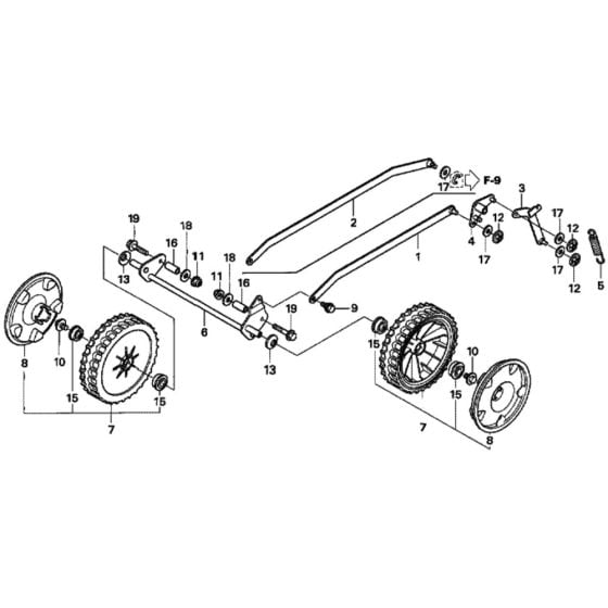 Front Wheel for Honda HRX426C - SDE Lawn Mower