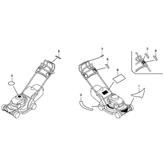 Label for Honda HRX426C - SDE Lawn Mower