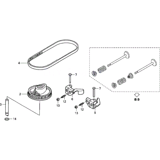 Camshaft and Belt Assembly for Honda HRX426 QX Lawn Mowers