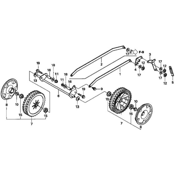 Front Wheel for Honda HRX476C - QXE Lawn Mower