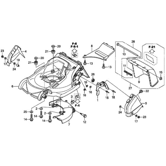 Cutter Housing for Honda HRX476C - QXE Lawn Mower