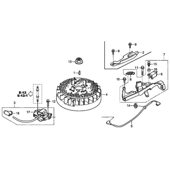 Flywheel for Honda HRX476C1 - PKEE Lawn Mower