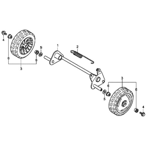 Rear Wheel for Honda HRX476C1 - PKEE Lawn Mower