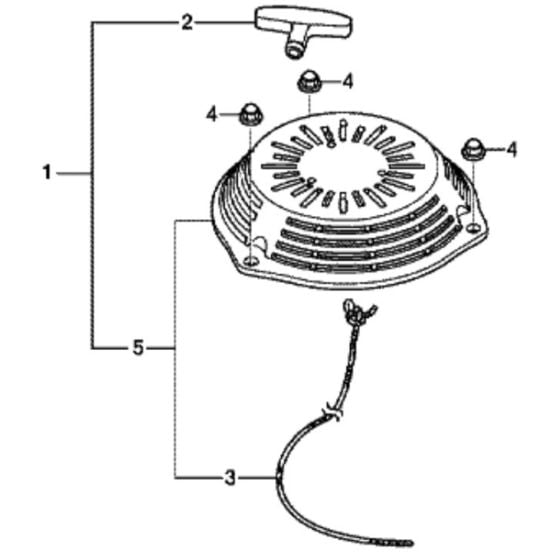 Recoil Starter for Honda HRX476C1 - PKEE Lawn Mower