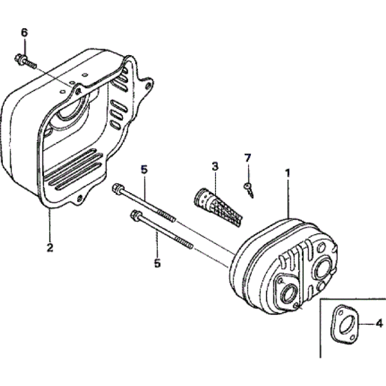 Exhaust Assembly for Honda HRX476 HX Lawnmower