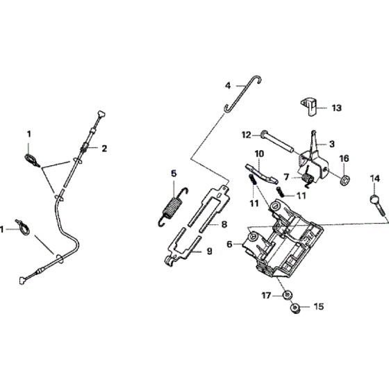 Cable and Lever Assembly for Honda HRX476 HX Lawnmower