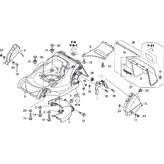 Cutter Housing Assembly for Honda HRX476 SX Lawn Mowers