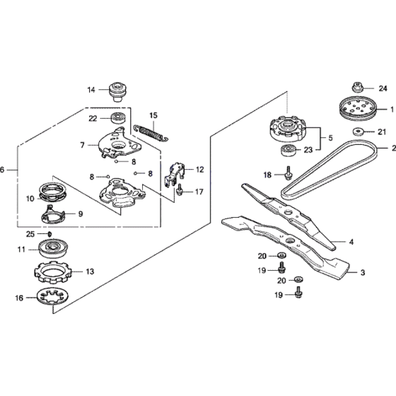 Rotary Blade Assembly for Honda HRX537-C2-HYE Lawn Mowers