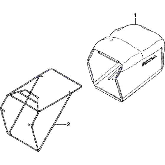 Grass Bag & Frame Assembly for Honda HRX537-C2-HYE Lawn Mowers