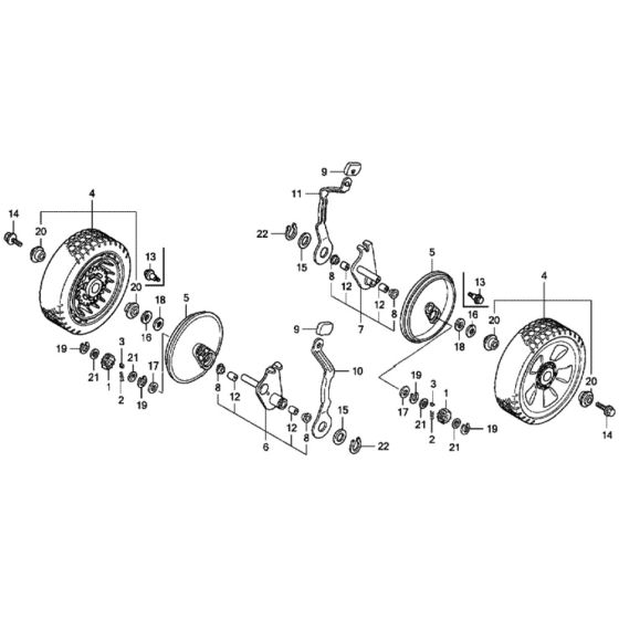 Rear Wheel for Honda HRX537C - HME Lawn Mower