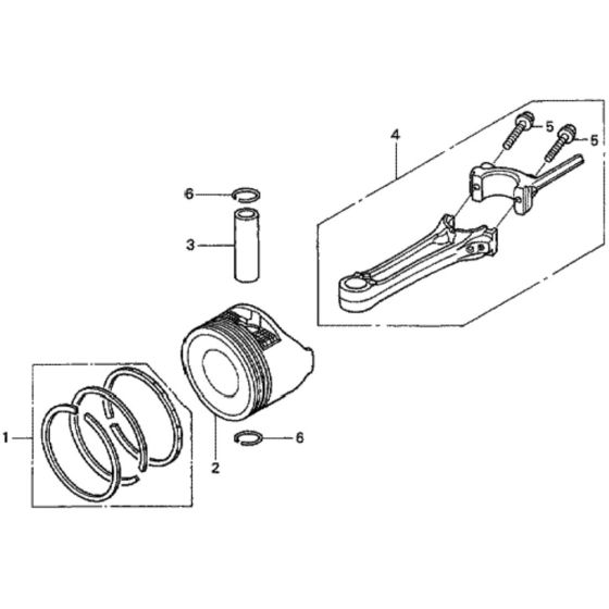 Piston for Honda HRX537C - HME Lawn Mower