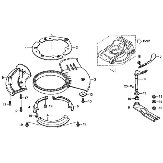 Shutter for Honda HRX537C - TDE Lawn Mower