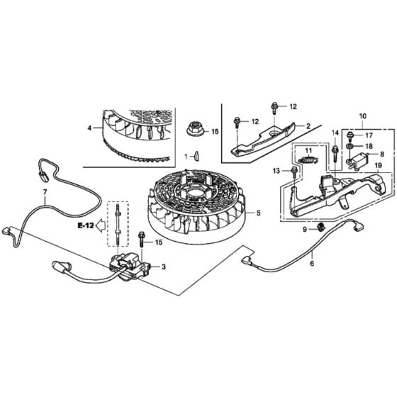 Flywheel for Honda HRX537C1 - HMEA Lawn Mower