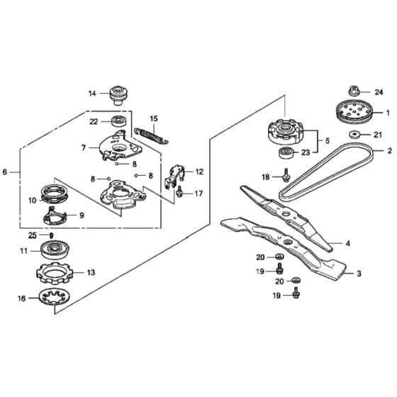 Rotary Blade for Honda HRX537C1 - HMEA Lawn Mower