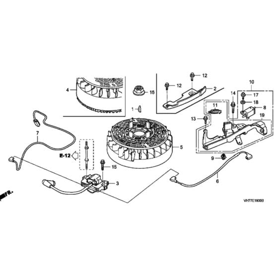 Flywheel for Honda HRX537C1 - TDEA Lawn Mower