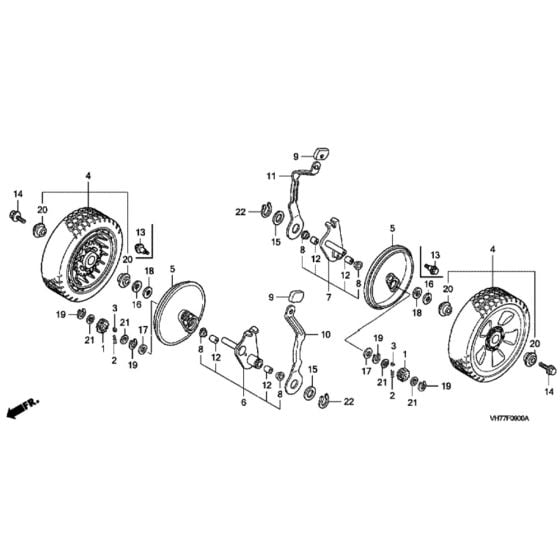 Rear Wheel for Honda HRX537C1 - TDEA Lawn Mower