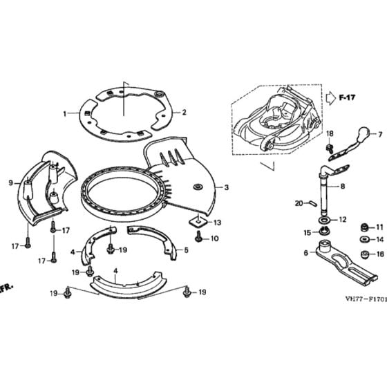 Shutter for Honda HRX537C1 - TDEA Lawn Mower