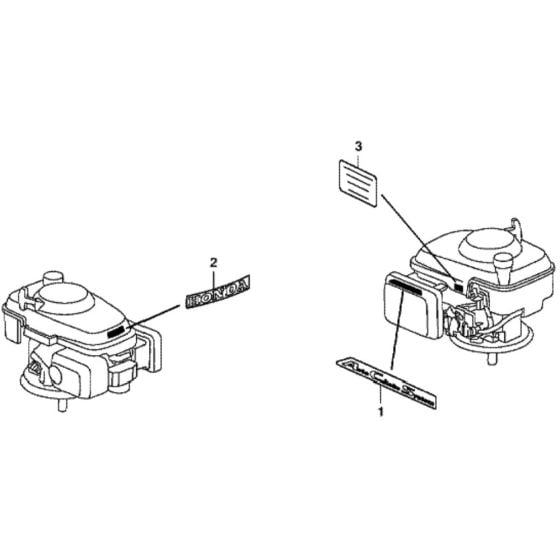 Label for Honda HRX537C1 - VYEA Lawn Mower