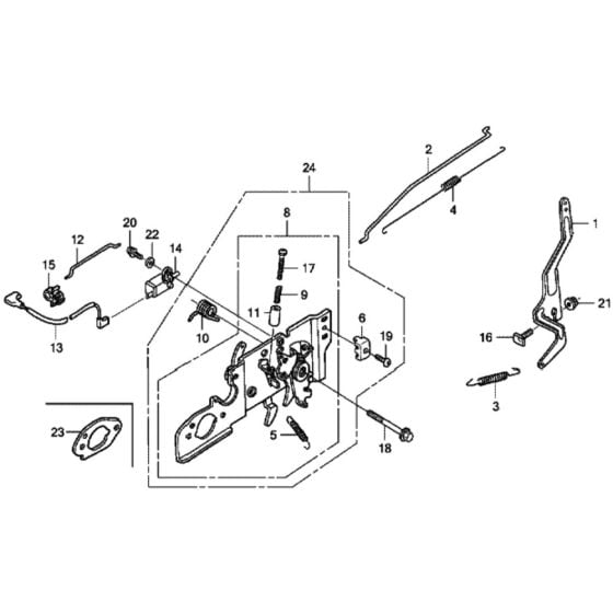 Control for Honda HRX537C2 - HZEA Lawn Mower