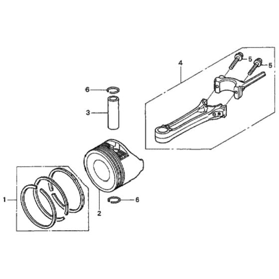 Piston for Honda HRX537C2 - HZEA Lawn Mower