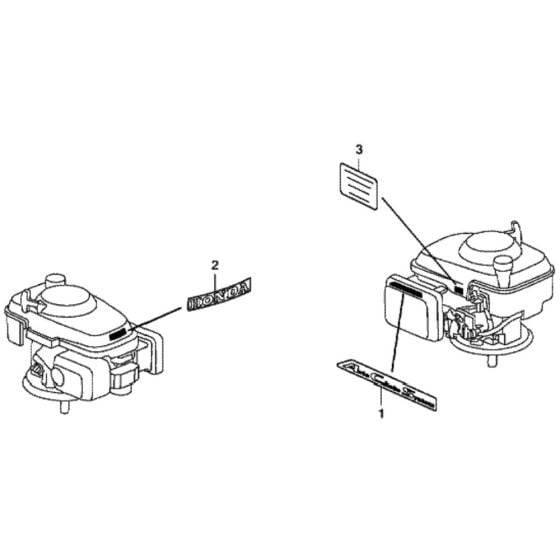 Label for Honda HRX537C2 - VYEA Lawn Mower