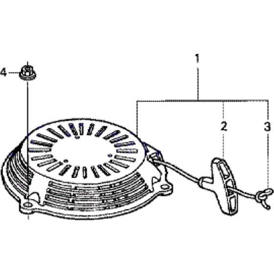 Recoil Starter Assembly for Honda HRX537 HXE Lawn Mowers