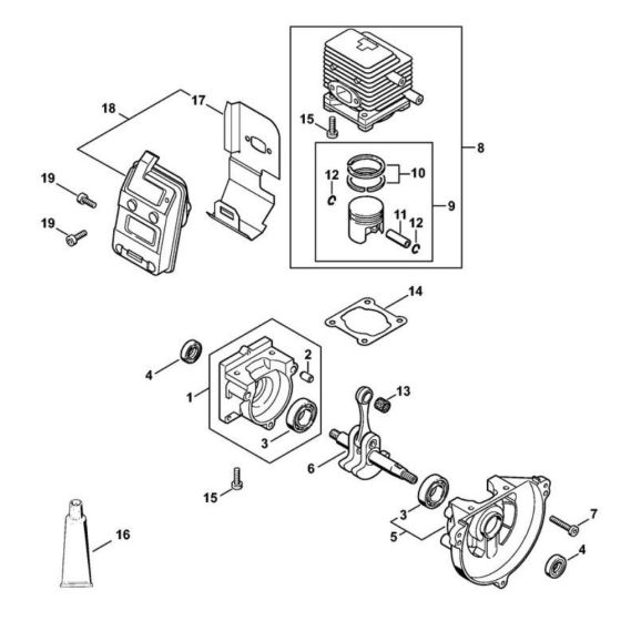 Crankcasefor Stihl HS 80 Hedge Trimmer