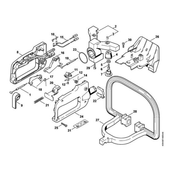 Control handlefor Stihl HS 80 Hedge Trimmer