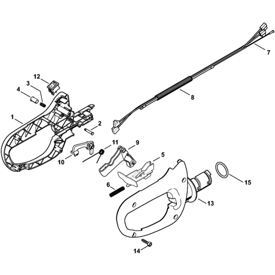 Stihl HS82 Hedge Trimmer Handle Assembly