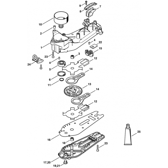 Stihl HS82R HS87R Hedge Trimmer Gear Head Assembly