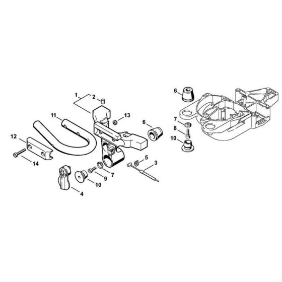 AV carrierfor Stihl HS 85 Hedge Trimmer