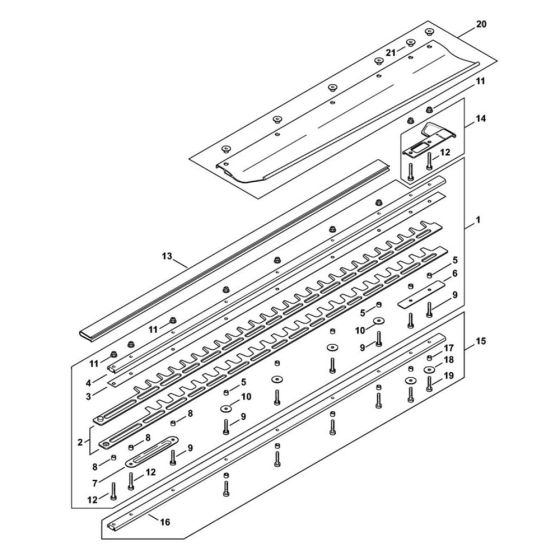 Cutter Bar 750mm / 30" T for Stihl HS 87 T Hedge Trimmer