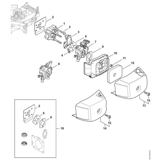 Spacer Flange, Air Filter for Stihl HS 87 Hedge Trimmer