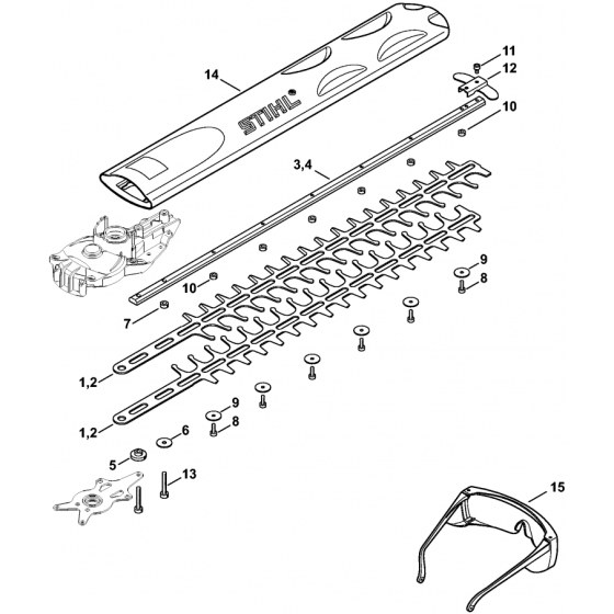 Stihl HSA66 Hedge Trimmer Cutter Bar Assembly