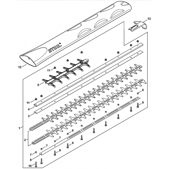 Stihl HSA94R Hedgecutter 750mm Cutter Bar Assembly