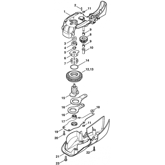 Stihl HSE71 HSE81 Hedgecutter Gear Head Assembly