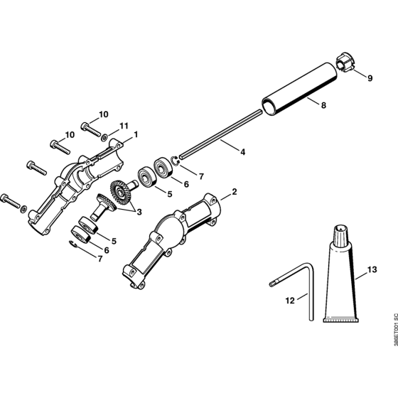 Angle drive for Stihl HT-KM KombiTool