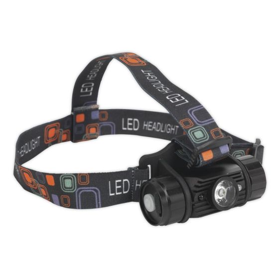 Rechargeable Head Torch 5W CREE XPG LED Auto Sensor Sealey Part No. HT108LED