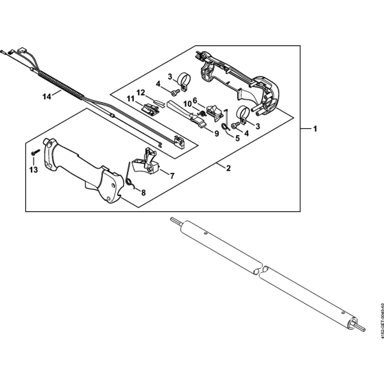 Handle Assembly for Stihl HT131 Pole Pruners