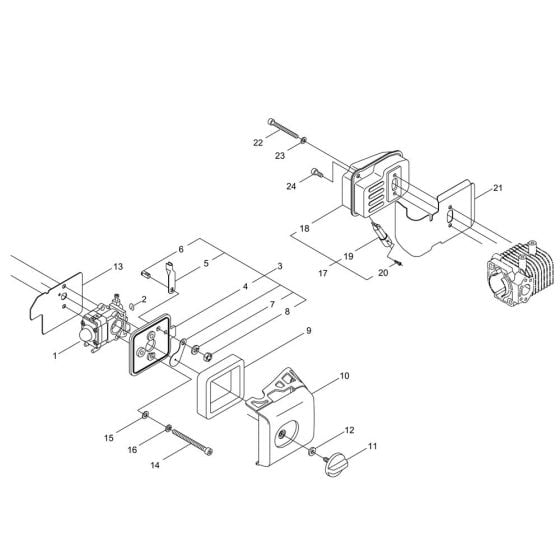 Air Cleaner, Muffler for Shindaiwa HT230/EPA2 Hedgetrimmer