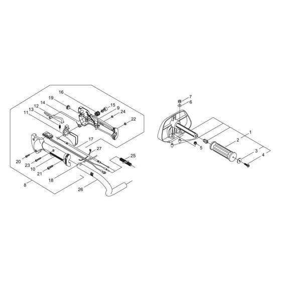 Handle for Shindaiwa HT230/EPA2 Hedgetrimmer