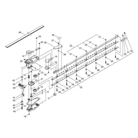 Gear Case, Cutter for Shindaiwa HT230/EPA2 Hedgetrimmer