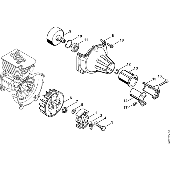 Clutch Assembly for Stihl HT73 Pole Pruners