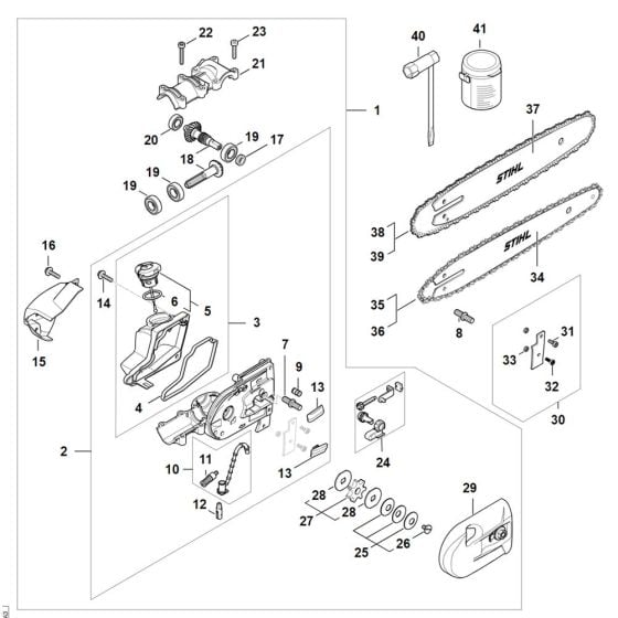 Gear Head Assembly for Stihl HTA 150 Pole Pruner