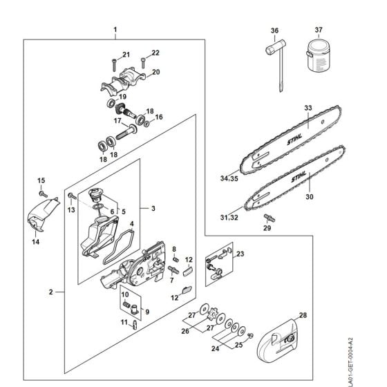 Gear Head Assembly for Stihl HTA 160 Pole Pruner