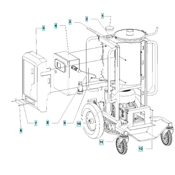 Cover Assy for HTCD60 Husqvarna Dust Extractor